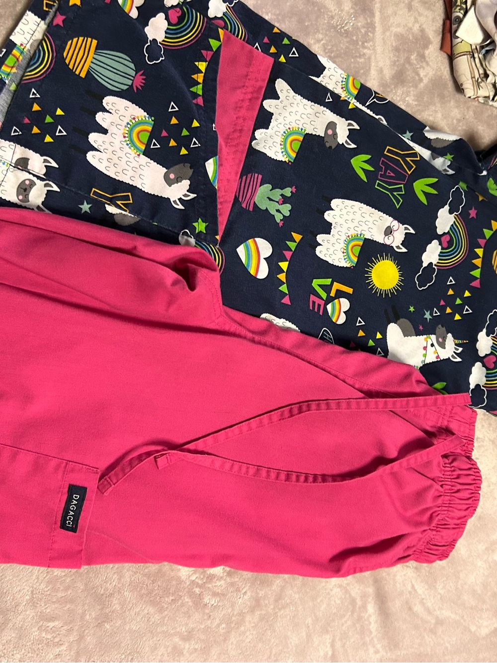 Butter soft scrub top size small, Cherokee scrub pants smal. Very good condition